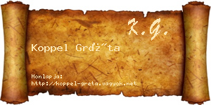 Koppel Gréta névjegykártya